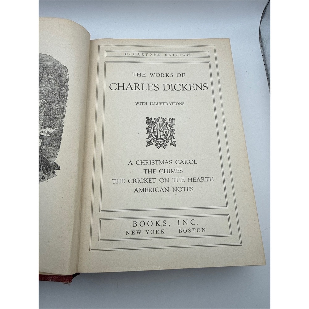 Charles Dickens A Christmas Carol American Notes Cleartype Edition Vol III Book - Picture 1 of 6